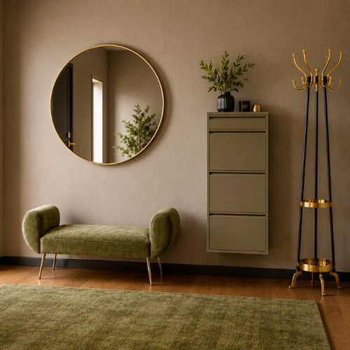 Kare Design Schoenenkast Caruso olijf 3+1 laden