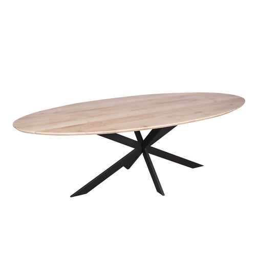 StarFurn Eettafel Ferris - Ovaal Naturel Eikenhout - 240x110x76cm - vtwonen shop