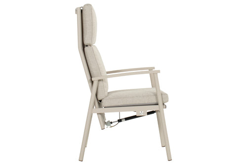 Hartman Tuinstoel Flora -  Beige Aluminium - Zithoogte 48cm - Set van 2