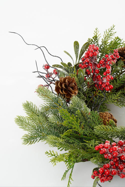 House of Seasons Randell Kerstkrans - Ø40 cm - Rood