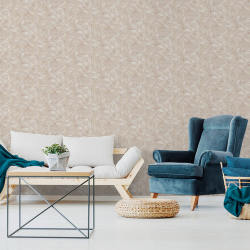 Sanders & Sanders behang getekende bladeren beige - 53 cm x 10,05 m - 640748