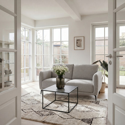 Furnhouse 2-zitsbank Selena - Grijs - Stof - 85x158x85