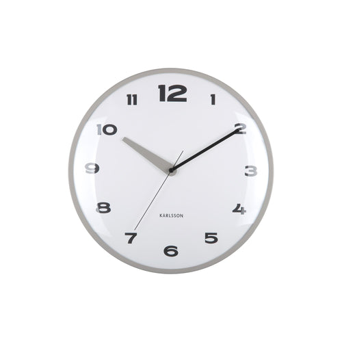 Karlsson wandklok Brisk Dome - grijs - Ø40cm - vtwonen shop