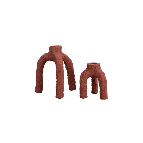 Dutchbone Cruz Kandelaar S Terracotta