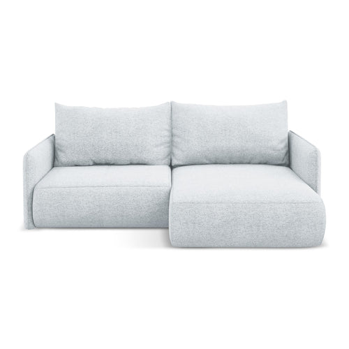LaMiaSofa hoekbank rechts Palermo - chenille stof - lichtblauw - 207x148x86