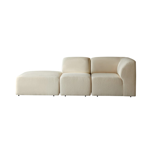 Tikamoon Modulaire bank van écru stof, 3-4 zitplaatsen - Beige