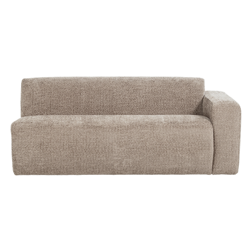 WOOOD 2-zits bank arm rechts Mojo Base - Wollig - Donkerzand - 74x185x97
