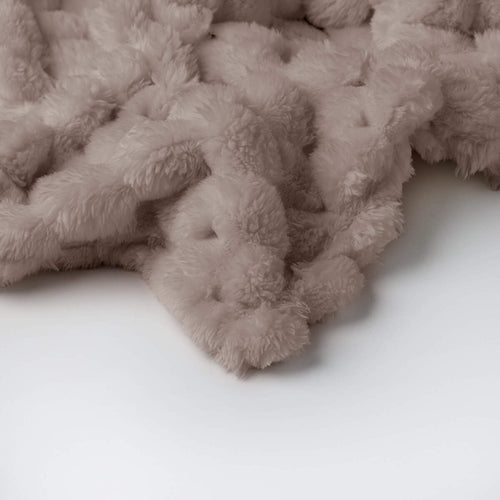 VIVIAN - plaid 150x200 cm - 100% gerecycled polyester - Driftwood - taupe