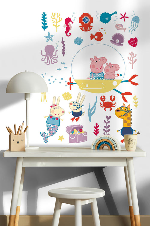 Sanders & Sanders muursticker Peppa Pig multicolor - 85 x 65 cm - 601360