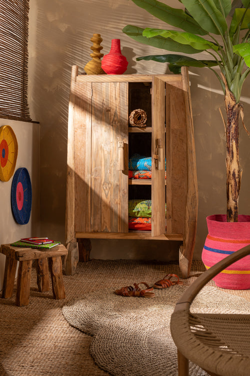 J-Line wanddecoratie plateau Cirkels + Lijnen - zeegras - mix - 3 stuks - vtwonen shop