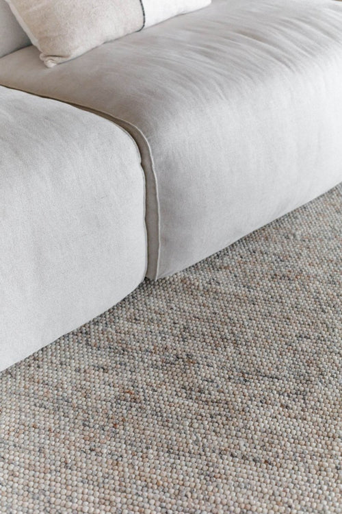 Interieur05 Rond Wollen Vloerkleed Beige/Wit Gemeleerd Vik - 240 x 240 cm - vtwonen shop