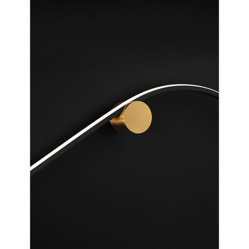 Nova Luce KIMA Geïntegreerde LED-wandlamp Sandy Black, gouden LED 20W 1452lm 3000K
