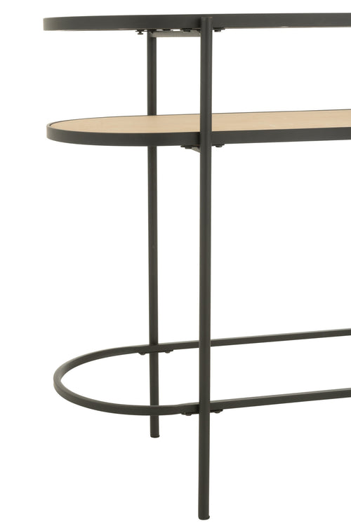 J-Line console - ijzer - naturel/zwart