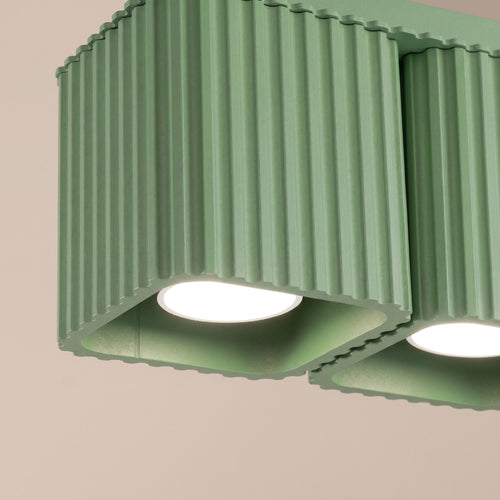 Sollux Lighting Plafondlamp RIFF 2 saliegroen GU10 - 20,5x10x12cm