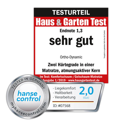 Home Deluxe ORTHO DYNAMIC matras 80 x 200 cm - vtwonen shop