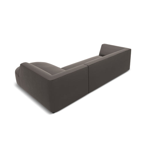 Cosmopolitan Design - Modulaire hoekbank rechts Siena 4-zits, flueel donkergrijs - 180x273x69cm