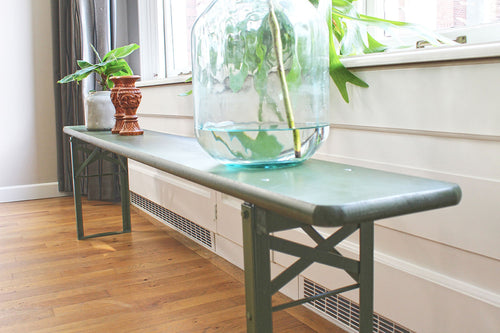 MaximaVida inklapbare bierbank Berlijn 200 x 25 cm olijfgroen - FSC hout