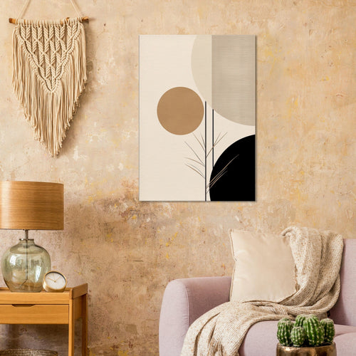 Artfulprints Canvas Japandi - Abstract II canvas - 40x60 cm - beige