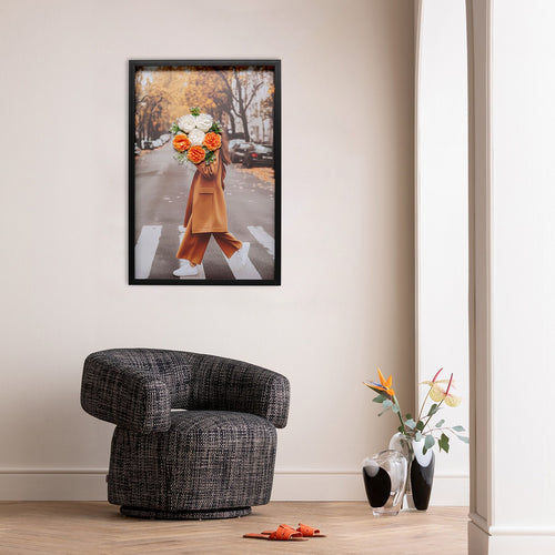 Kare Design Schilderij vrouw boeket 3D herfst 64x94cm