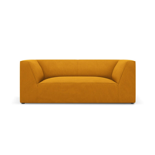 Cosmopolitan Design - Bank Siena 2-zits, ribfluwelen geel - 92x174x69cm