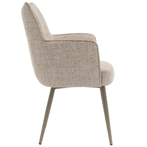 DÉJA Living Eetkamerstoel Zayn - Beige/Taupe - Zithoogte 47cm - Set van 2