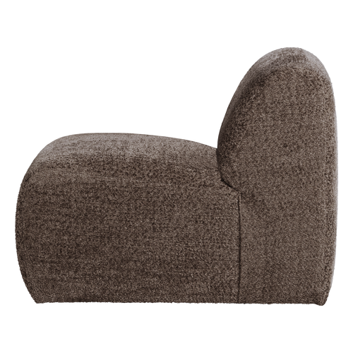 WOOOD 1-zits bank Mojo Base - Wollig - Bruin - 74x84x97