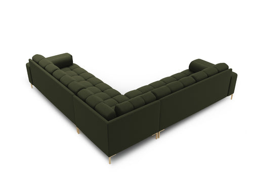 Cosmopolitan Design Symmetrische hoekbank Bali 6-zits, structurele stof, groente - 256x256x75cm
