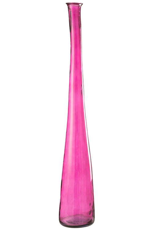 J-Line vaas Noah - glas - fuchsia - large - 120 cm hoog
