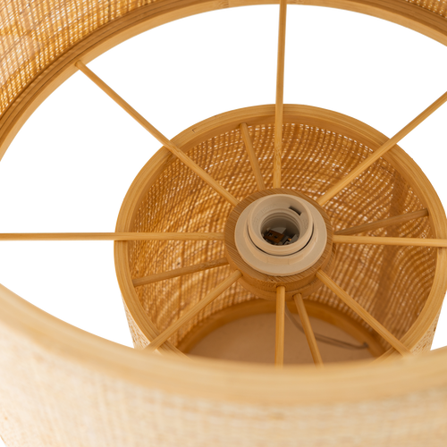 WOOOD tafellamp  Ø 42 cm Syro - Raffia - Naturel - 55x42x42