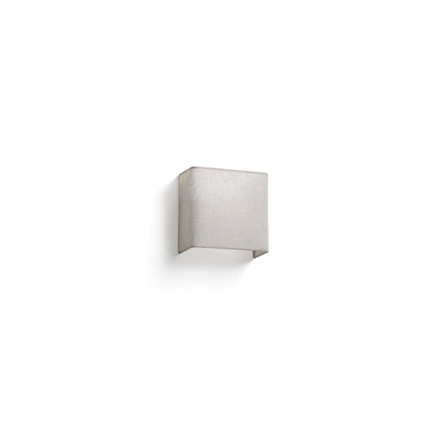 Faro Otton Vierkante linnen wandlamp