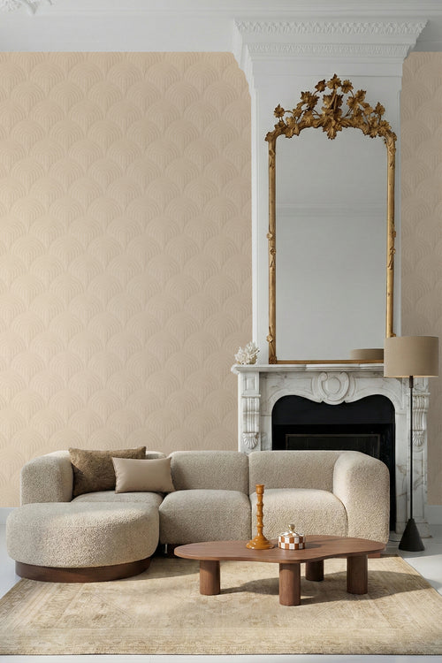 ESTAhome behang 3D-motief warm beige - 50 x 900 cm - 131107