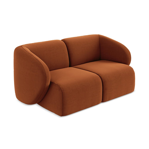 LaMiaSofa Tweezits modulaire bank Cervo - velours - terracotta - 174x94x75