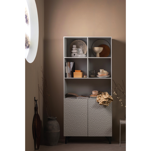 WOOOD opbergkast 2-deurs Carved - Hout - Mist - 200x90x37 - vtwonen shop