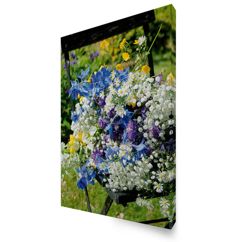 Art for the Home Buitencanvas - Bloemen Stoel - 70x50cm
