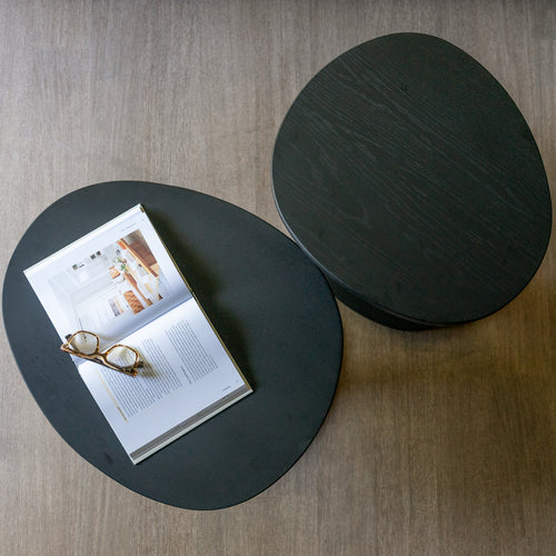 Spinder x Eva van de Ven - ALTO Bijzettafel - Massief Eikenhout - Mat Zwart