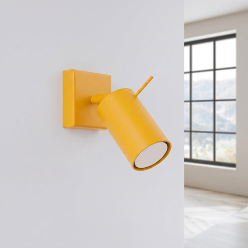 Sollux Lighting Wandlamp RING geel - 8x16x8cm