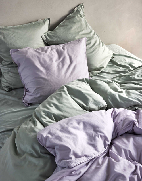 Essenza Minte dekbedovertrek - Lits-Jumeaux XL – 260x200/220 cm - Dusty green