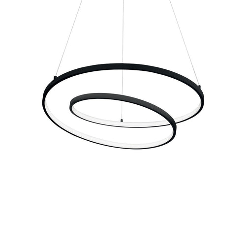 LED decoratieve Swirl geïntegreerde hanglamp zwart, 3000K