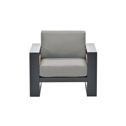 Garden Impressions loungestoel Nika donker grijs - zand kleurig