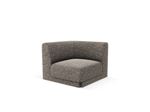 Micadoni Hoekmodule Miley chenille grijs - 90x90x70cm