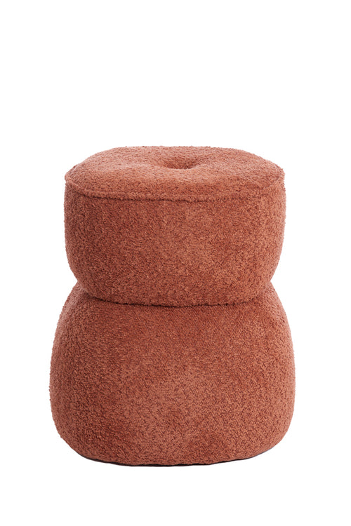 Light & Living poef LEYLA - Ø40x46cm - oranje - vtwonen shop