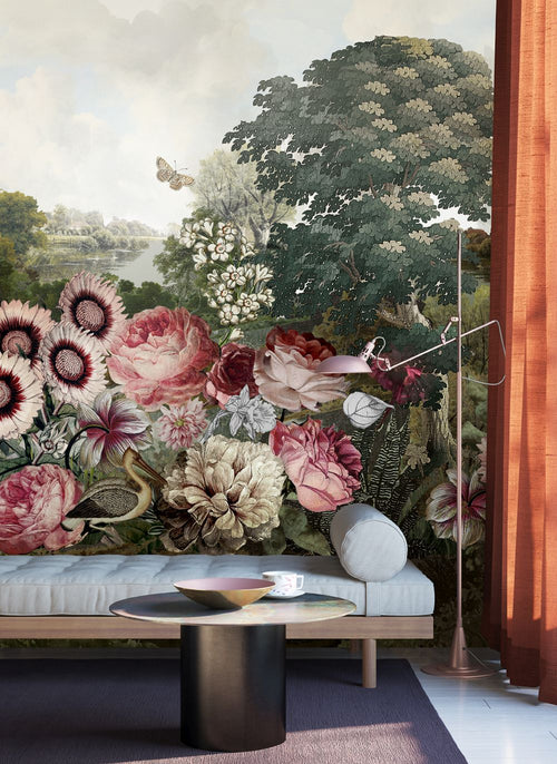 Masureel behang bloemen rood - 53 cm x 10.05 m - 630620 - vtwonen shop