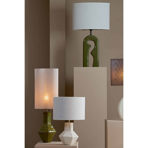Light & Living lampenkap Boucle - wit - Ø25cm