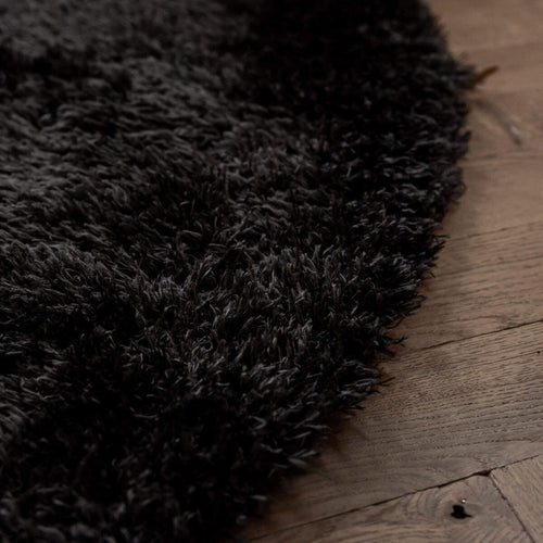 Interieur05 Rond Hoogpolig vloerkleed Fender Antraciet/zwart - 200 x 200 cm - vtwonen shop