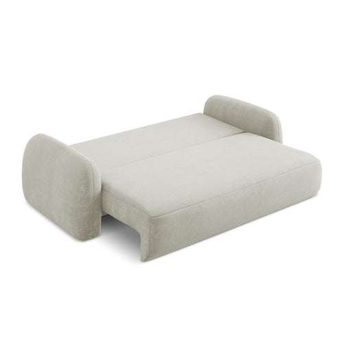 LaMiaSofa 3-zits slaapbank Amalfi - chenille stof - parel - 250x112x90