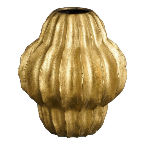 Mica Decorations Altea Vaas - H28 x Ø25 cm - Keramiek - Goud