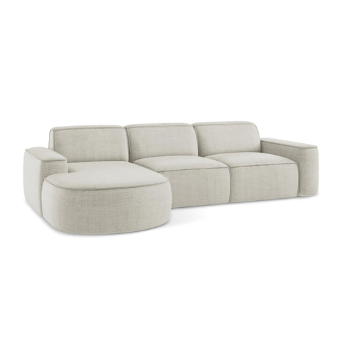 LaMiaSofa hoekbank links Melissa - textuurstof - lichtbeige - 284x166x70