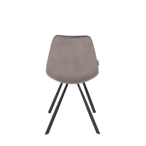 Dutchbone Franky Eetkamerstoelen Grijs - Set van 2