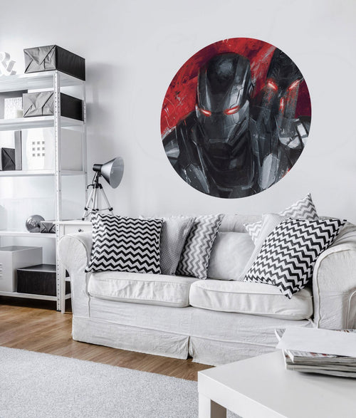 Sanders & Sanders zelfklevende behangcirkel The Avengers War Machine rood Ø 128 cm 612048