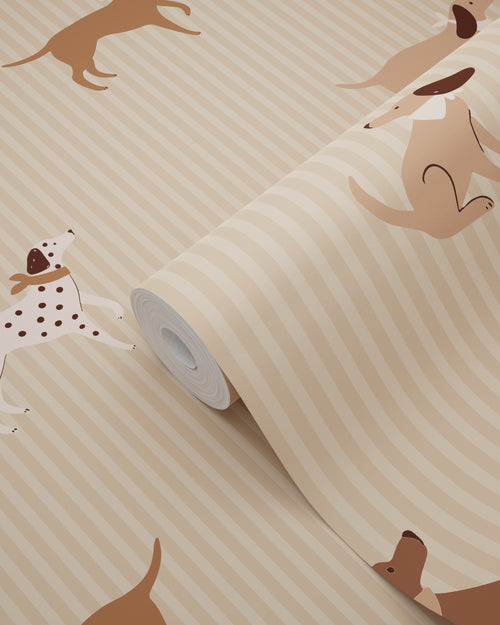 ESTAhome behang honden bruin - 50 x 900 cm - 131902
